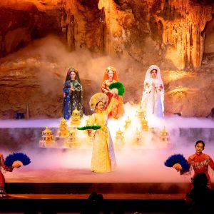 From Ha Long : Dragon Pearl Cave -Dinner & Artistic Live Performance Ticket
